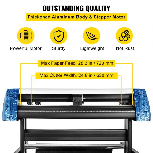 Vinyl Cutter 28 inch Vinyl Cutter Machine 720mm Vinyl Printer Cutter Machine LED Fill Light Strip Vinyl Plotter Cutter Machine with Floor Stand Signmaster Software